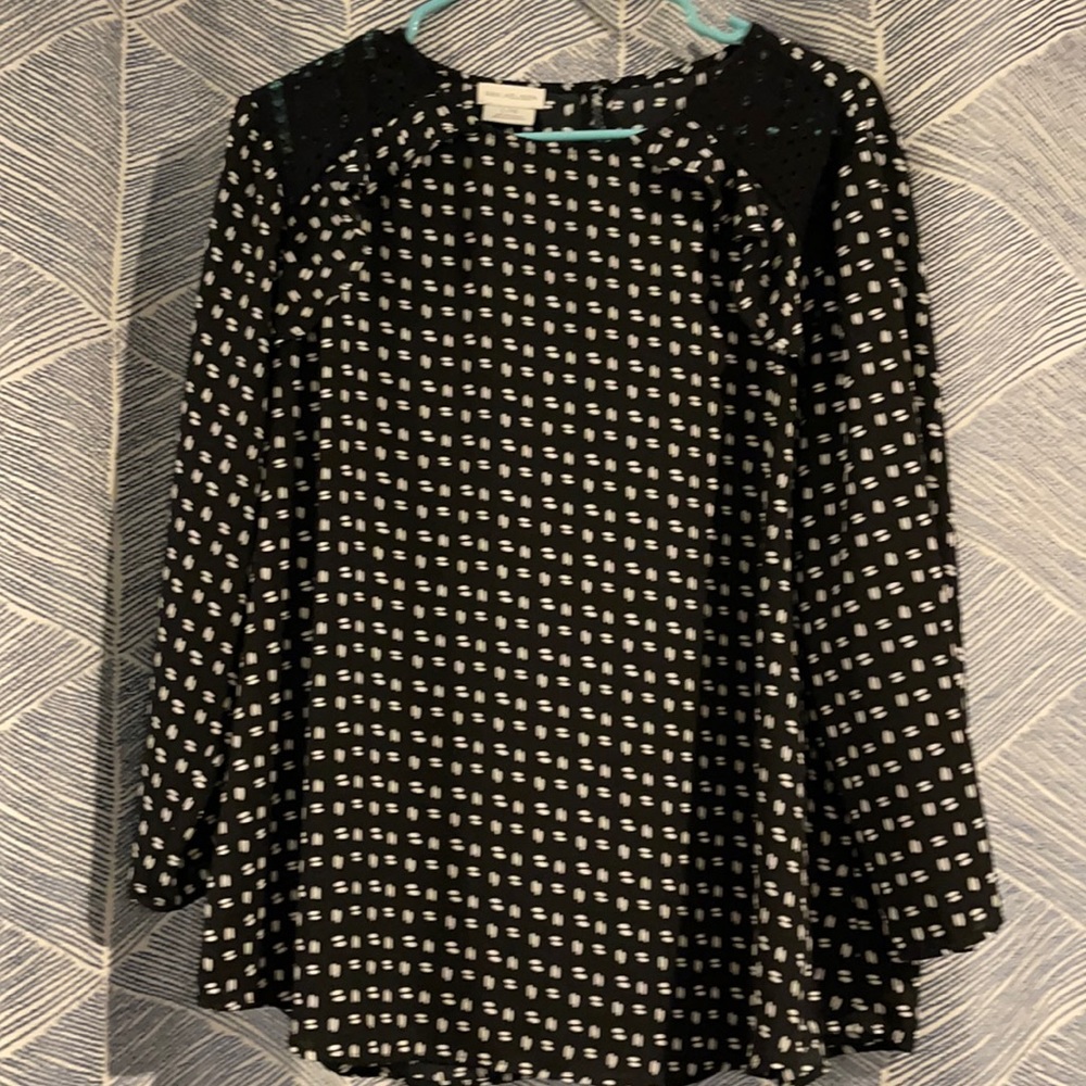 Black and white womens blouse
